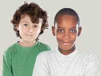 Two smiling boys of Junior School age